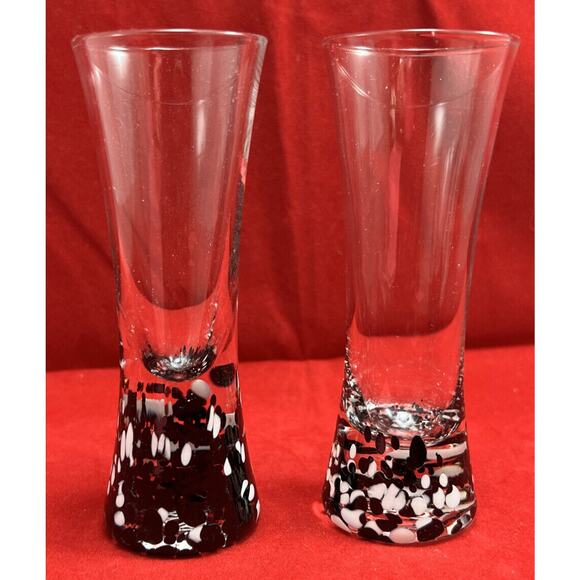 Tequila Rose Shot Glasses Black & White Speckled. *Pre-Owned*Lot Of 2 - Picture 2 of 6